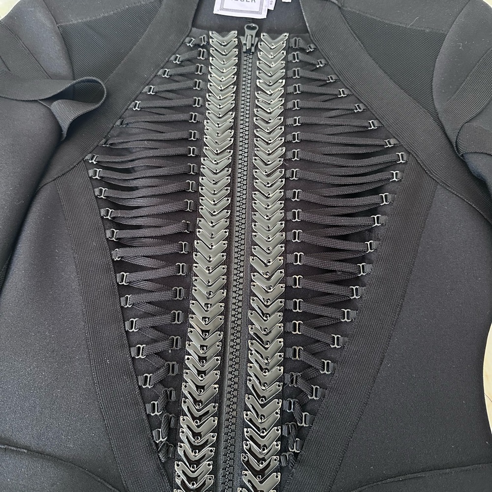 Authentic Herve Leger Black Structured Blazer- Runway Collection- RARE - Picture 5 of 11